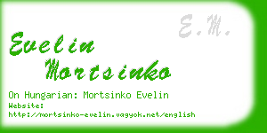 evelin mortsinko business card